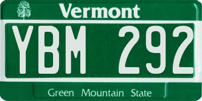 VT license plate YBM292