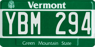VT license plate YBM294