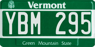 VT license plate YBM295