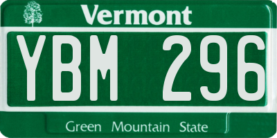 VT license plate YBM296