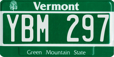 VT license plate YBM297
