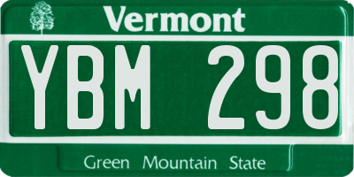 VT license plate YBM298