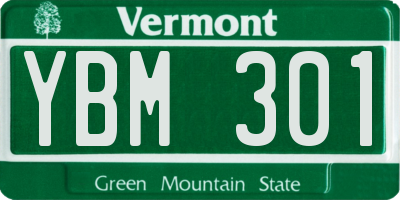 VT license plate YBM301