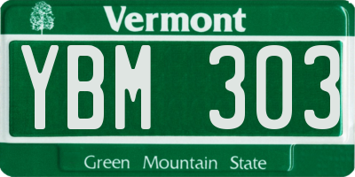 VT license plate YBM303