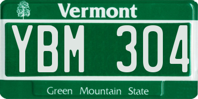 VT license plate YBM304