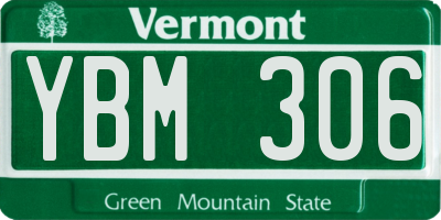 VT license plate YBM306