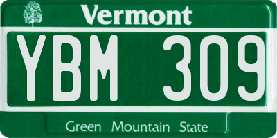 VT license plate YBM309