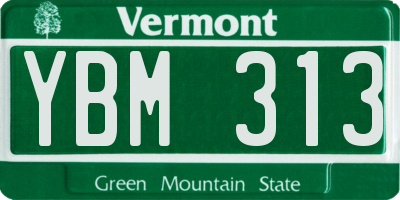 VT license plate YBM313