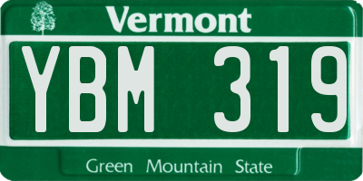 VT license plate YBM319