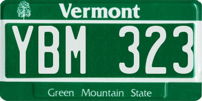VT license plate YBM323