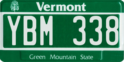 VT license plate YBM338