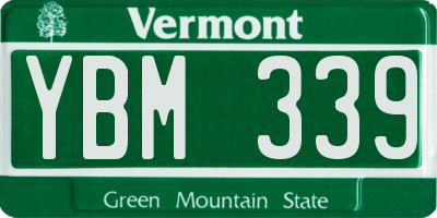 VT license plate YBM339