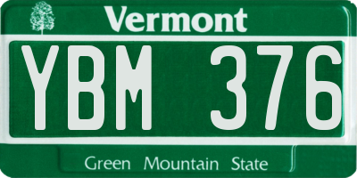VT license plate YBM376