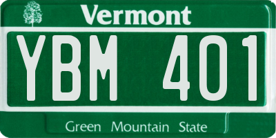 VT license plate YBM401