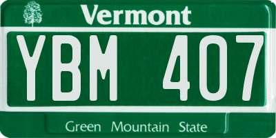 VT license plate YBM407