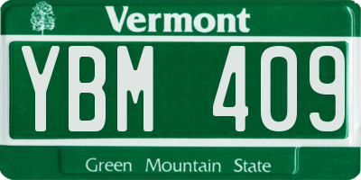 VT license plate YBM409