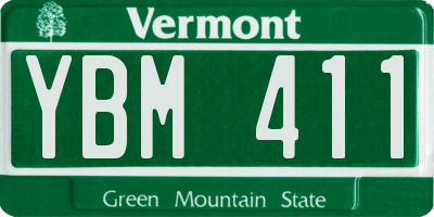 VT license plate YBM411