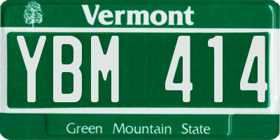 VT license plate YBM414