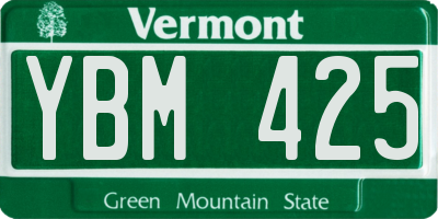 VT license plate YBM425