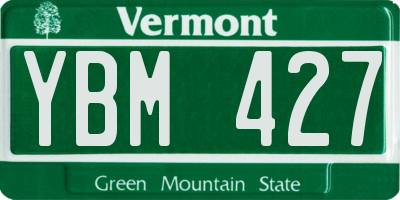 VT license plate YBM427