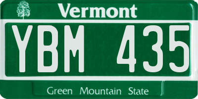 VT license plate YBM435