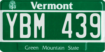 VT license plate YBM439