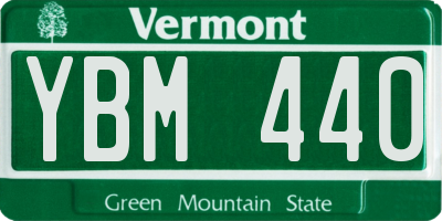 VT license plate YBM440
