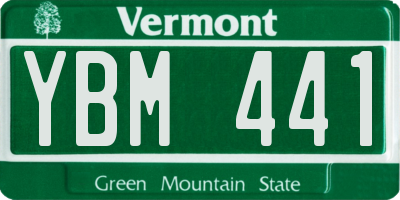 VT license plate YBM441