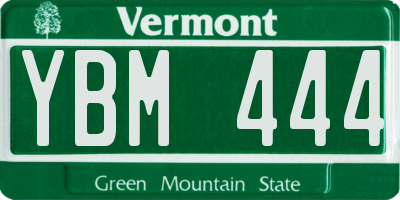 VT license plate YBM444