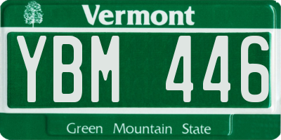 VT license plate YBM446
