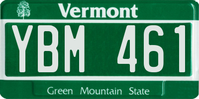 VT license plate YBM461
