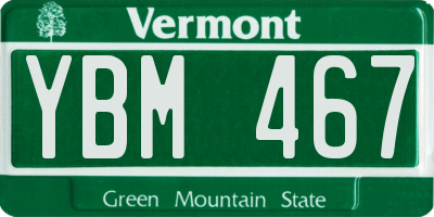 VT license plate YBM467