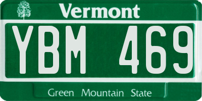VT license plate YBM469