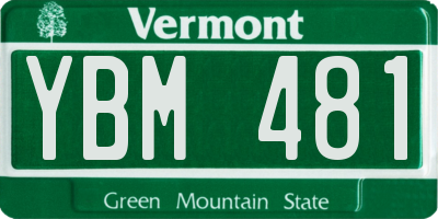 VT license plate YBM481