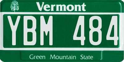 VT license plate YBM484