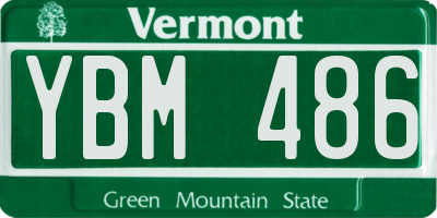 VT license plate YBM486