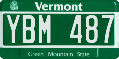 VT license plate YBM487