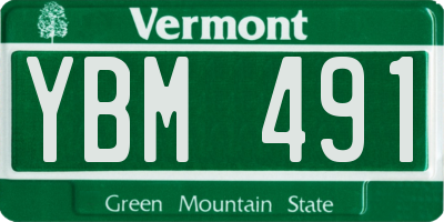 VT license plate YBM491