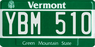 VT license plate YBM510