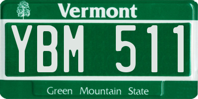 VT license plate YBM511