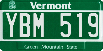 VT license plate YBM519