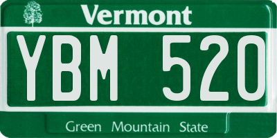 VT license plate YBM520