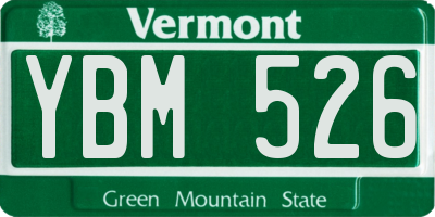 VT license plate YBM526