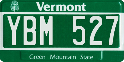 VT license plate YBM527