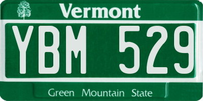 VT license plate YBM529