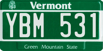 VT license plate YBM531