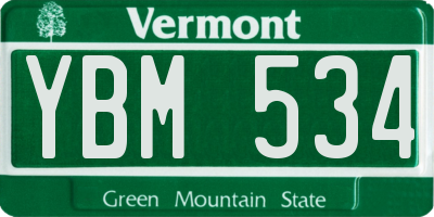 VT license plate YBM534