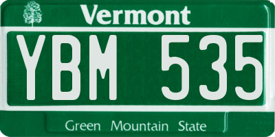 VT license plate YBM535