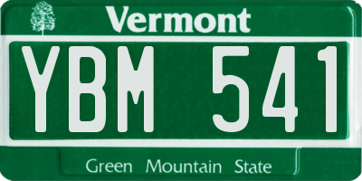 VT license plate YBM541