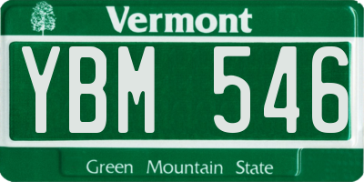 VT license plate YBM546